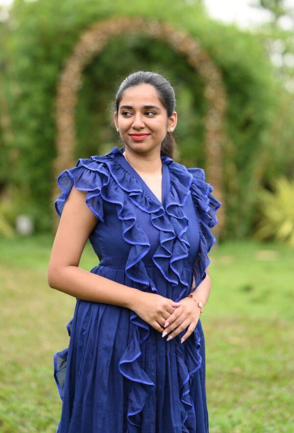 Sapphire Ruffle Dress