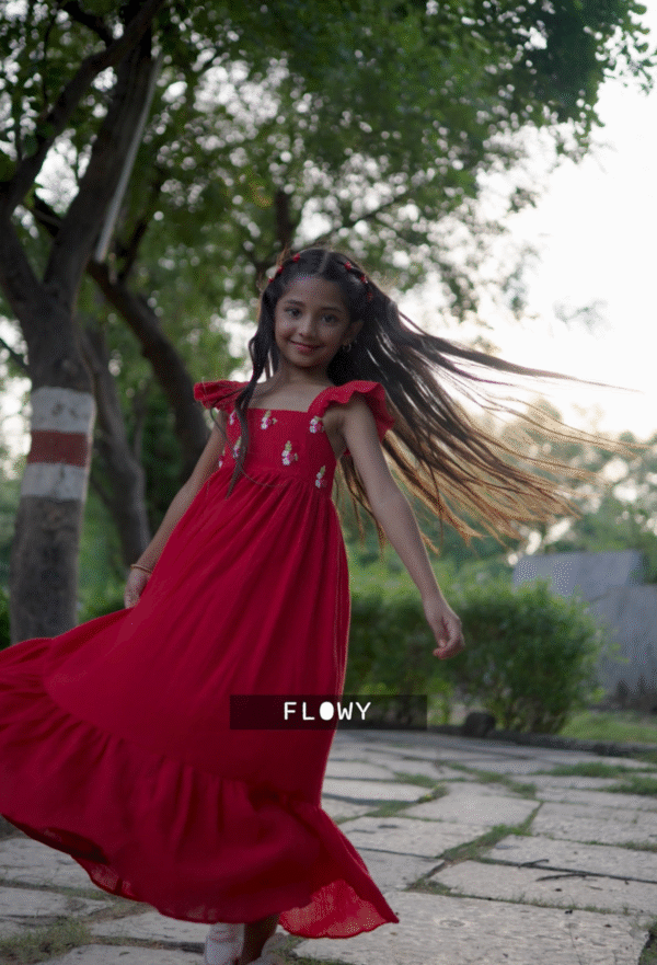 Red Crush cotton frock